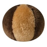 Mon Chateau 仿動物毛圓形抱枕 30公分 X 30公分 X 30公分 咖棕