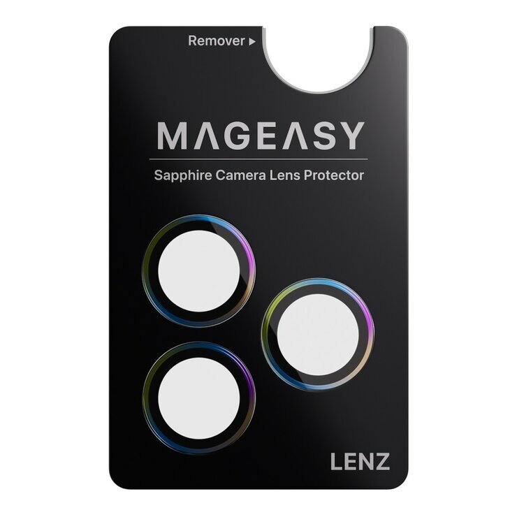 MAGEASY Bright M 不發黃軍規磁吸透明殼 iPhone 17 Pro Max(白磁圈) + 鏡頭保護貼Lenz(炫彩) + Vetro 9H 鋼化玻璃保護膜 MAGEASY Bright M 不發黃軍規磁吸透明殼 iPhone 17 Pro Max(白磁圈) + 鏡頭保護貼Lenz(炫彩) + Vetro 9H 鋼化玻璃保護膜