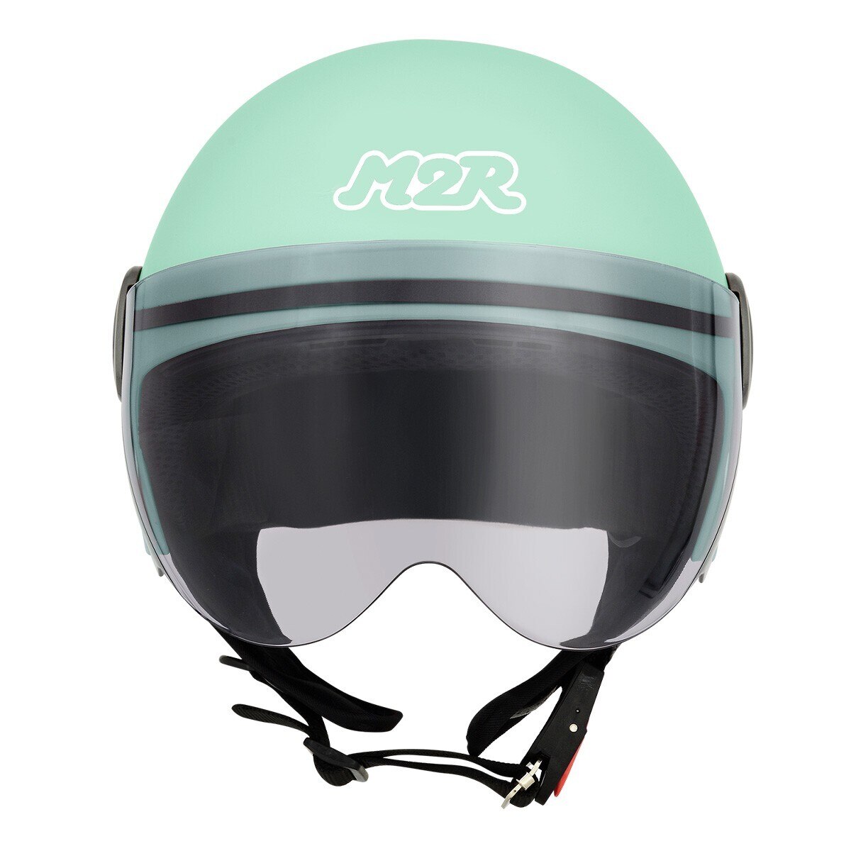 M2R 機車半露臉式防護頭盔 M505 M 消光粉綠