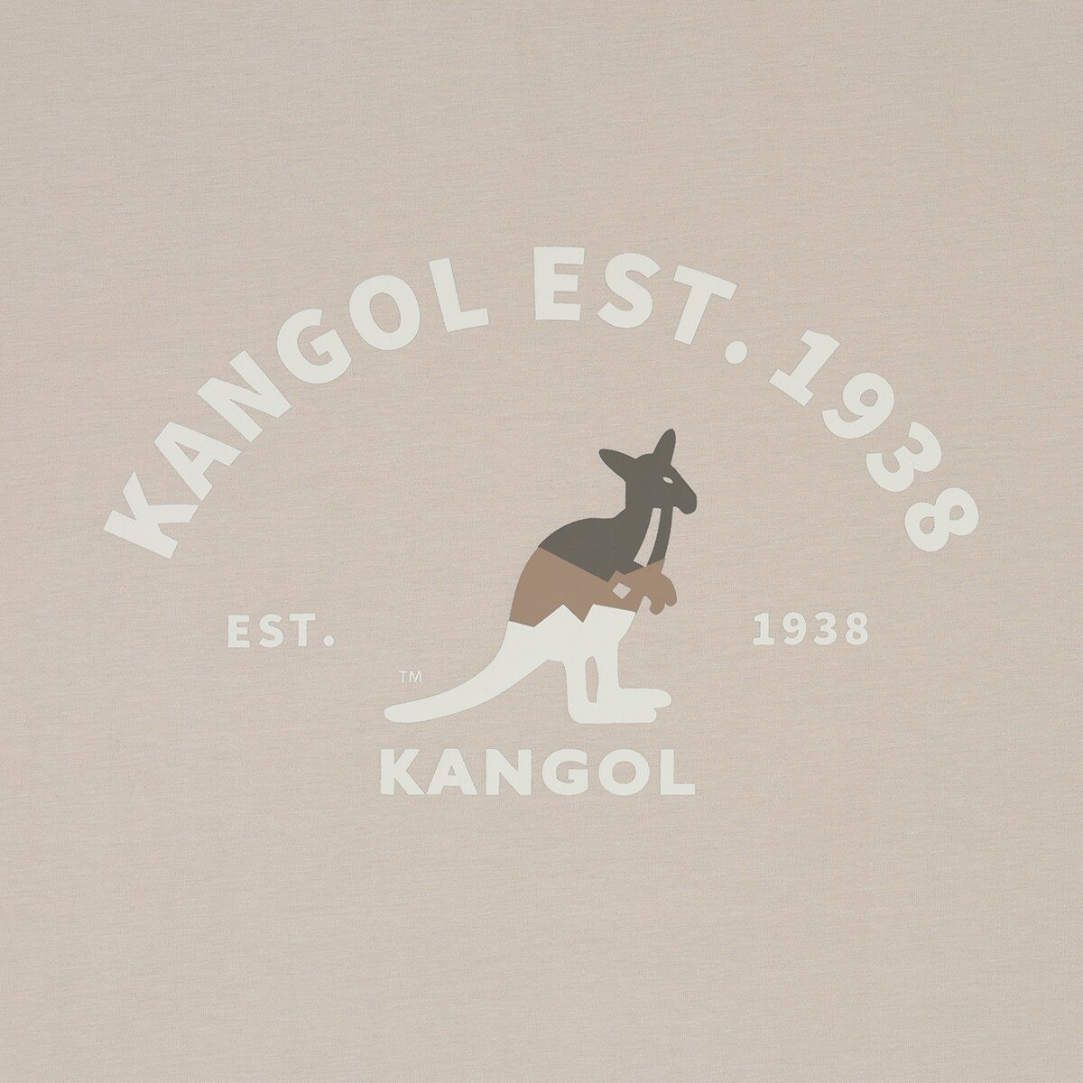 KANGOL 男短袖上衣 卡其