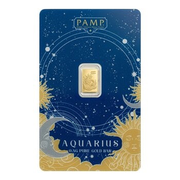 PAMP 12星座黃金條塊 999.9純金 0.5公克 水瓶座