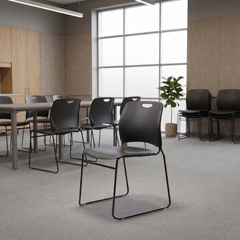 Musical Chairs Harmony 可堆疊訪客椅 2入組 黑