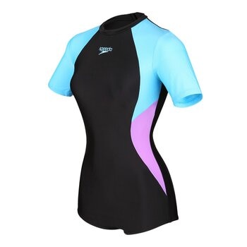 Speedo 女短袖連身泳裝