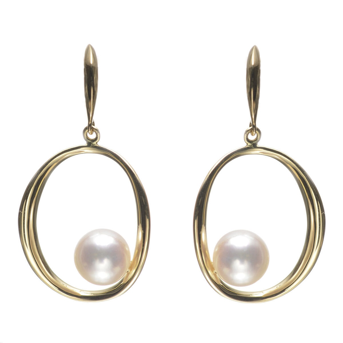 Tokyo Pearl 18K黃K金 6.0公釐 Akoya珍珠耳環