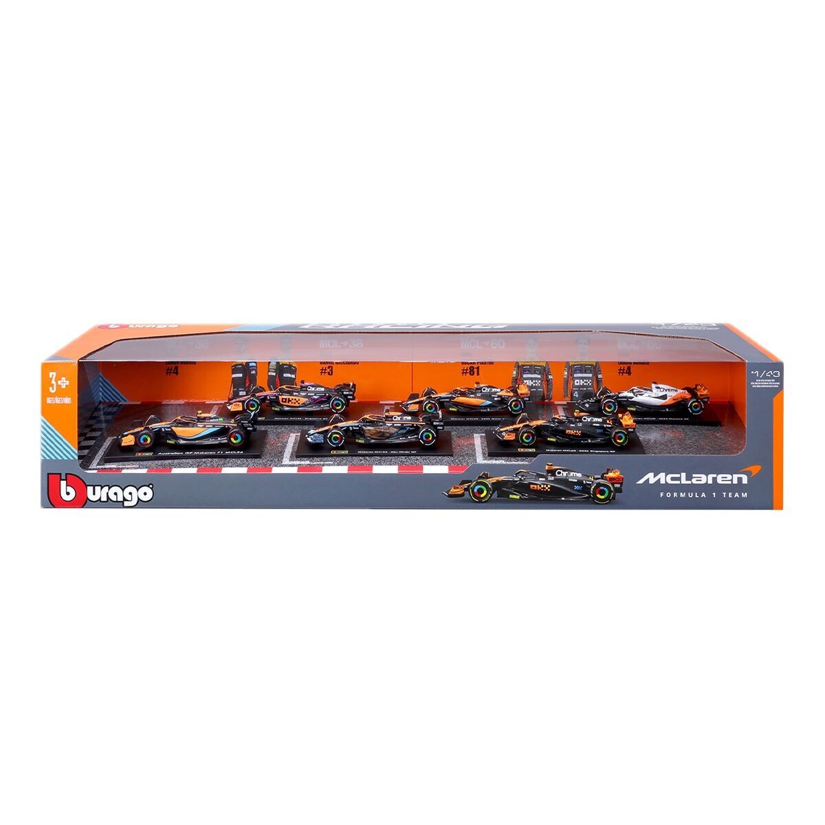Bburago 1:43 F1 賽車收藏模型車 6入組 McLaren / 3歲以上