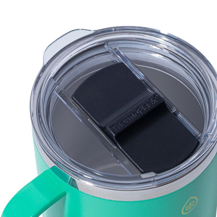 ThermoFlask 不鏽鋼保冷保溫馬克杯 474毫升 + 355毫升 紫 + 綠