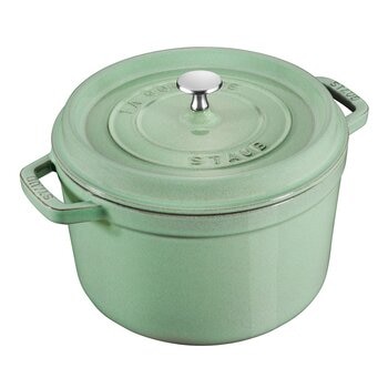 Staub 雙耳圓形鑄鐵深湯鍋 含鋼頭鍋蓋 24公分