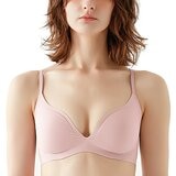 郡是 女無鋼圈後扣調整型內衣 粉膚