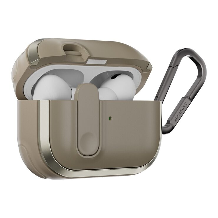 MAGEASY Odyssey 抗衝擊磁扣耳機殼 AirPods Pro 1 & 2 金屬沙 MAGEASY Odyssey 抗衝擊磁扣耳機殼 AirPods Pro 1 & 2 金屬沙