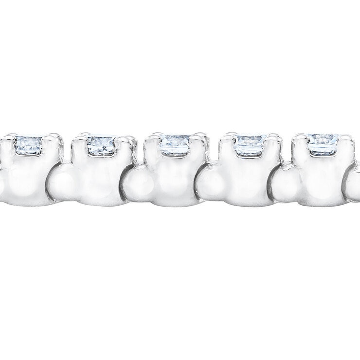 2.50克拉 14K白K金 圓形鑽石手鍊 VS2/I