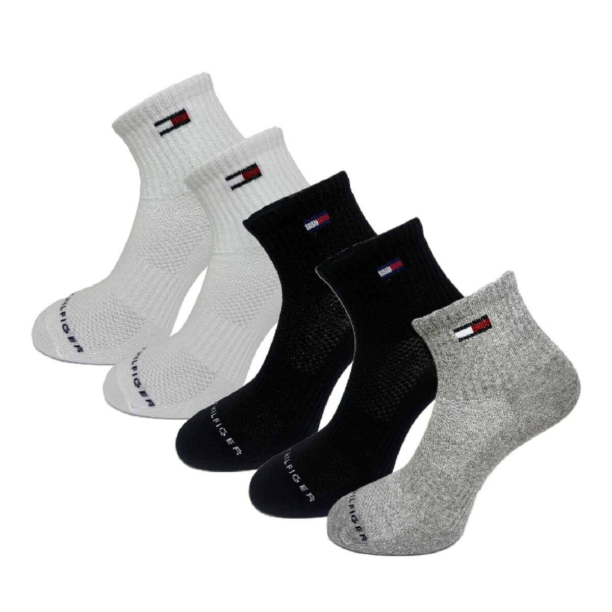 Tommy Hilfiger 女中筒襪 5入組 Tommy Hilfiger 女中筒襪 5入組