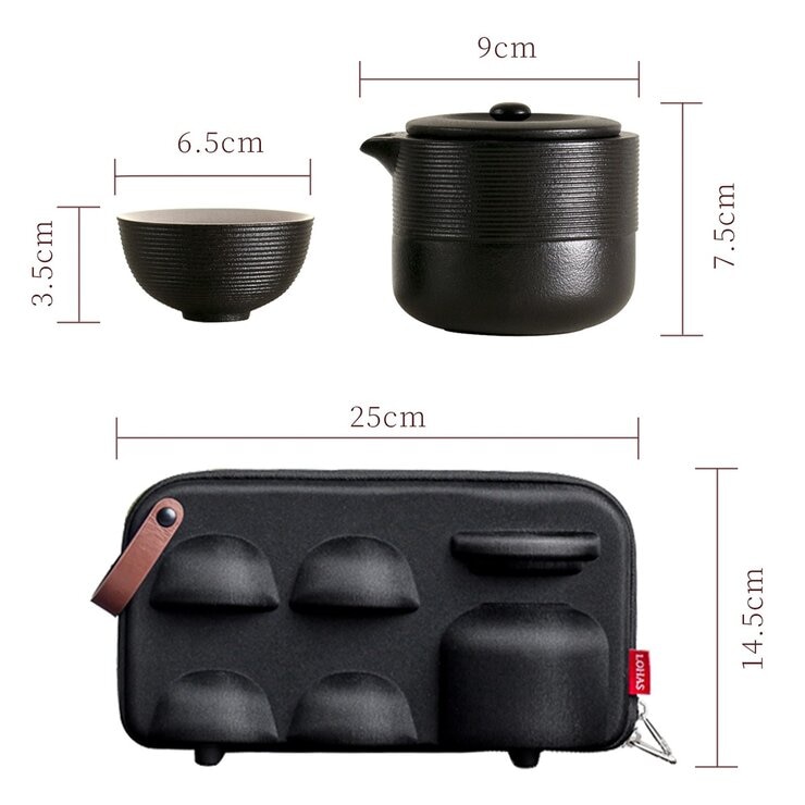 陸寶 紅點旋紋攜行裝 禪風黑