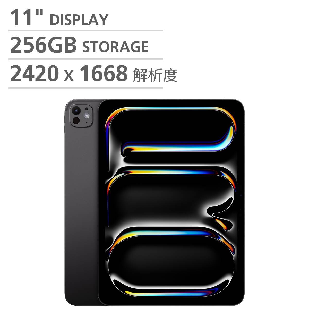 Apple 11 吋 iPad Pro Wi-Fi 256GB 配備標準玻璃 太空黑