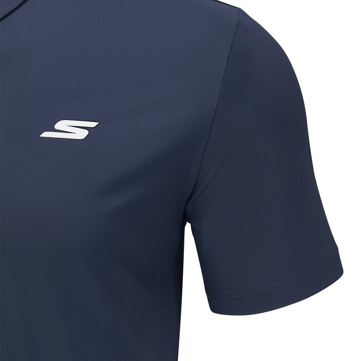 Skechers 男短袖Polo衫 藍 Skechers 男短袖Polo衫 藍