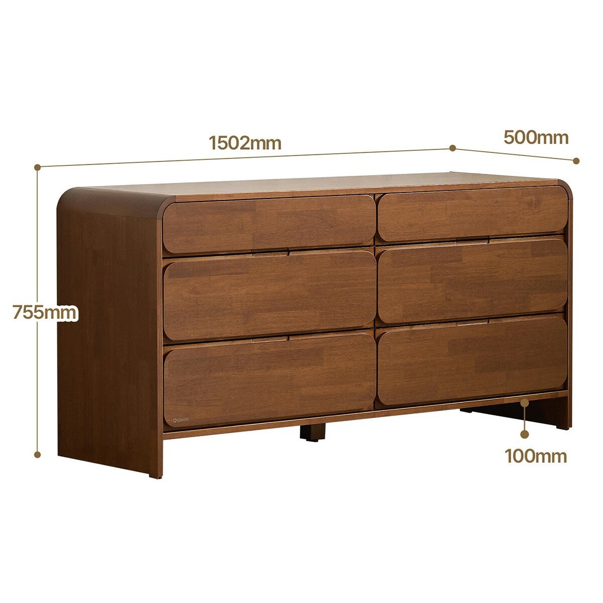 Finlandia Estante 六格抽屜櫃 胡桃色