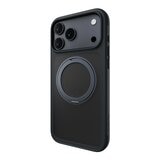 MAGEASY MagStand 360 M 磁吸旋轉支架防摔手機殼 iPhone 17 Pro Max(午夜) + 鏡頭保護貼Lenz 鈦合金(鈦白) + Vetro 9H 鋼化玻璃保護膜