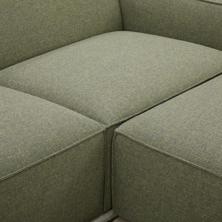 Aiden & Ivy 布面可移動式沙發附腳凳 綠