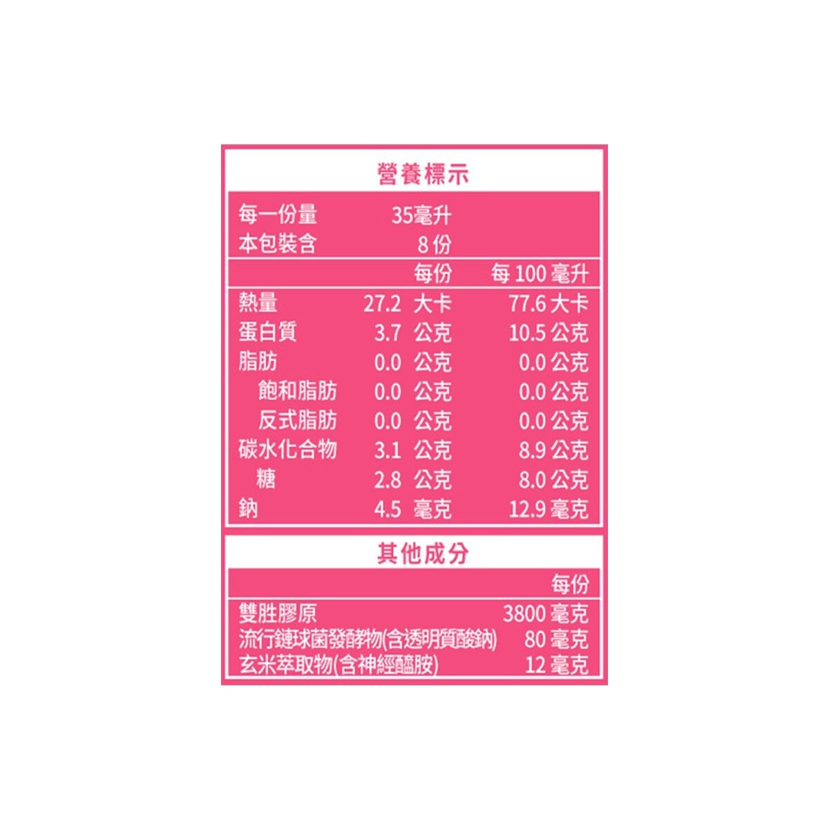 m2 美度 22 LAB 超能膠原水光飲 35毫升 X 44包