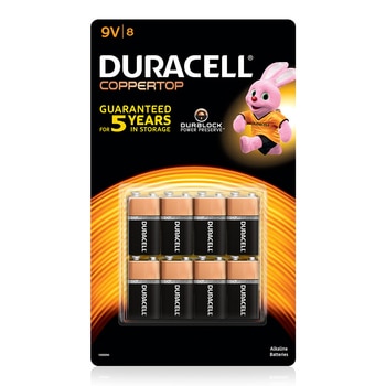 Duracell 金頂鹼性9伏特電池8入 Duracell 金頂鹼性9伏特電池8入