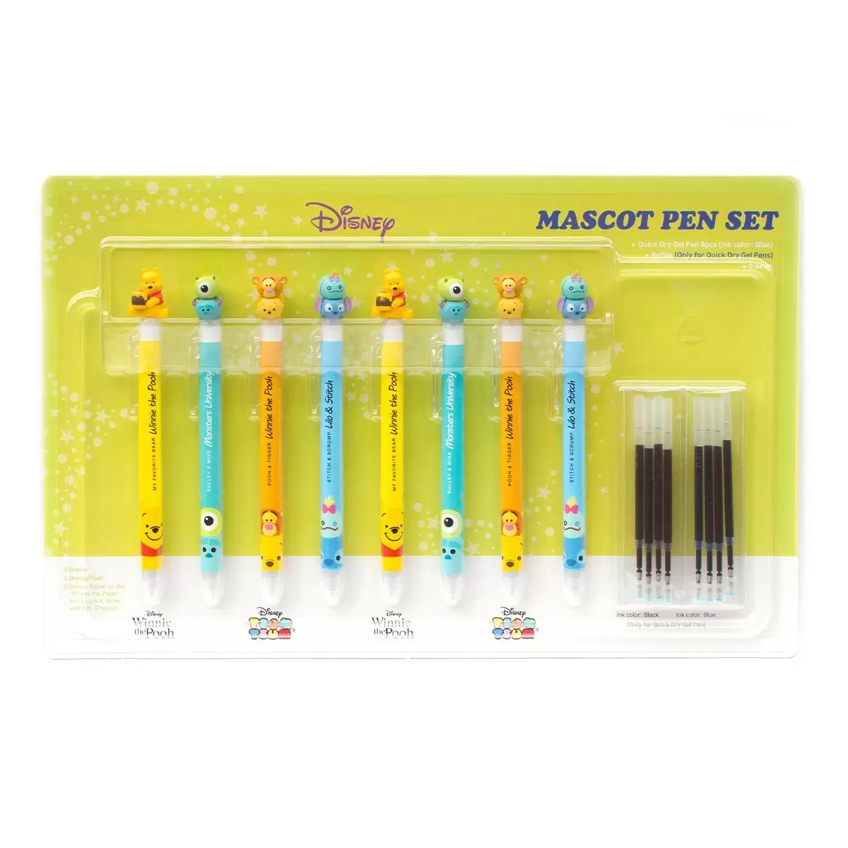 Disney 造型公仔筆8入小熊維尼與tsum Tsum Costco 好市多