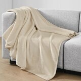 法蘭絨舒適毯 152公分 X 178公分 米白 法蘭絨舒適毯 152公分 X 178公分 米白