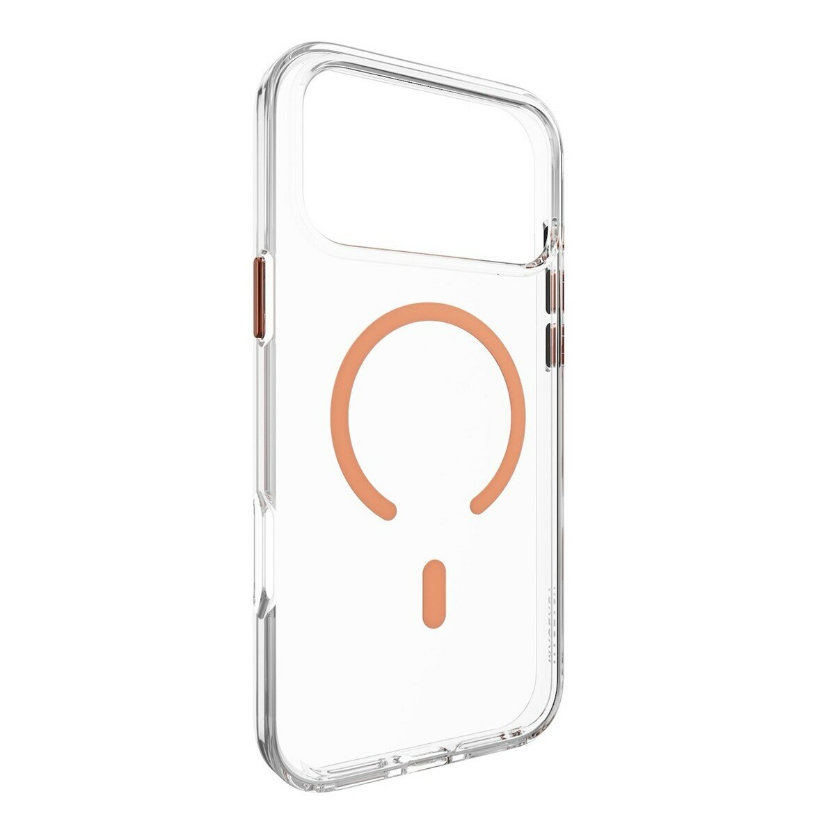 MAGEASY Bright M 不發黃軍規磁吸透明殼 iPhone 17 Pro Max(珊瑚磁圈) + 鏡頭保護貼Lenz鈦合金(鈦白) + Vetro 9H 鋼化玻璃保護膜