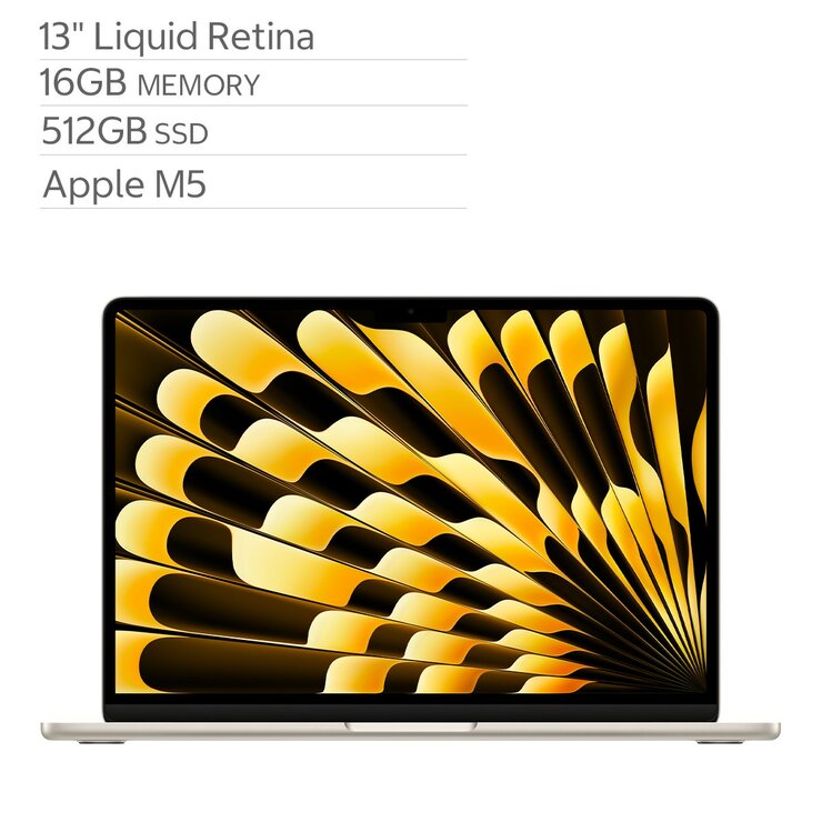 Apple MacBook Air 13吋 搭配 M5晶片 10核心CPU 8核心GPU 16GB 512GB SSD Apple MacBook Air 13吋 搭配 M5晶片 10核心CPU 8核心GPU 16GB 512GB SSD