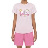 Fila 兒童短袖運動三件組 粉紅組
