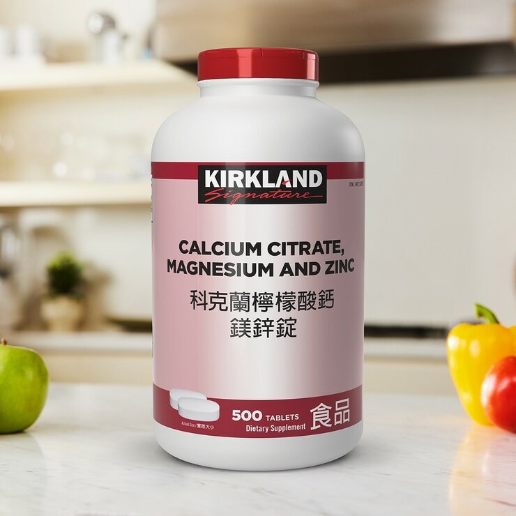 科克蘭 檸檬酸鈣鎂鋅錠 500 錠