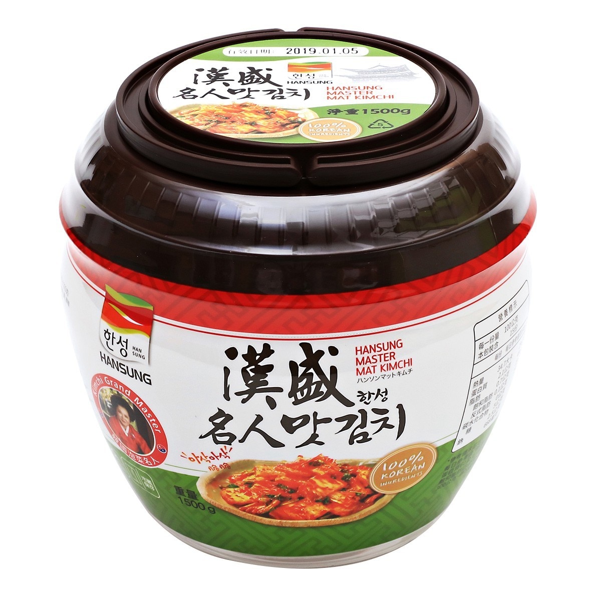 漢盛 泡菜切片罐裝 1.5公斤X 6罐