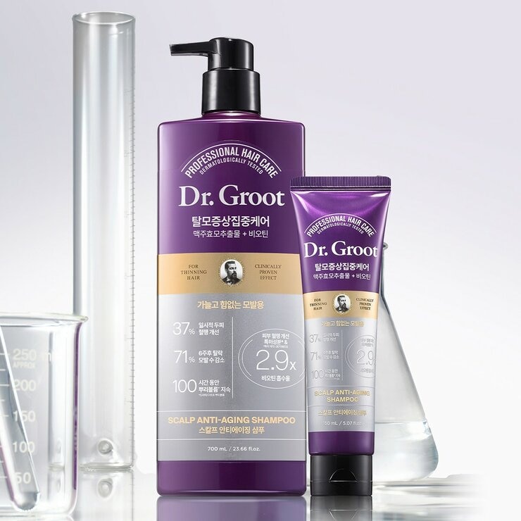 Dr.Groot 頭皮抗老健髮洗髮精 700毫升 X 1入 + 150 毫升X 1入