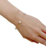 Tokyo Pearl 18K黃K金 6.0公釐 - 6.5公釐 Akoya 珍珠手環