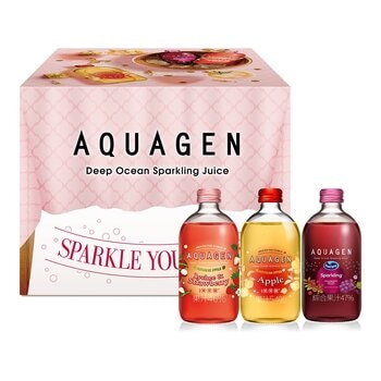 AQUAGEN Deep Ocean Sparkling Juice 330 ml X 9 Bottles