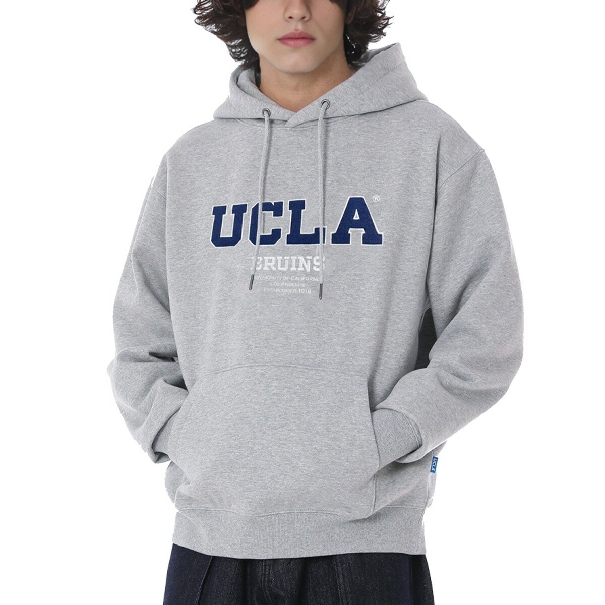 UCLA 男刷毛連帽上衣 灰