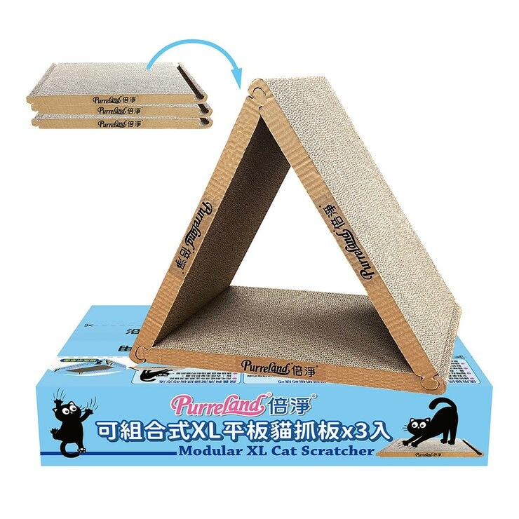 倍淨 平板型貓抓板 XL 3入