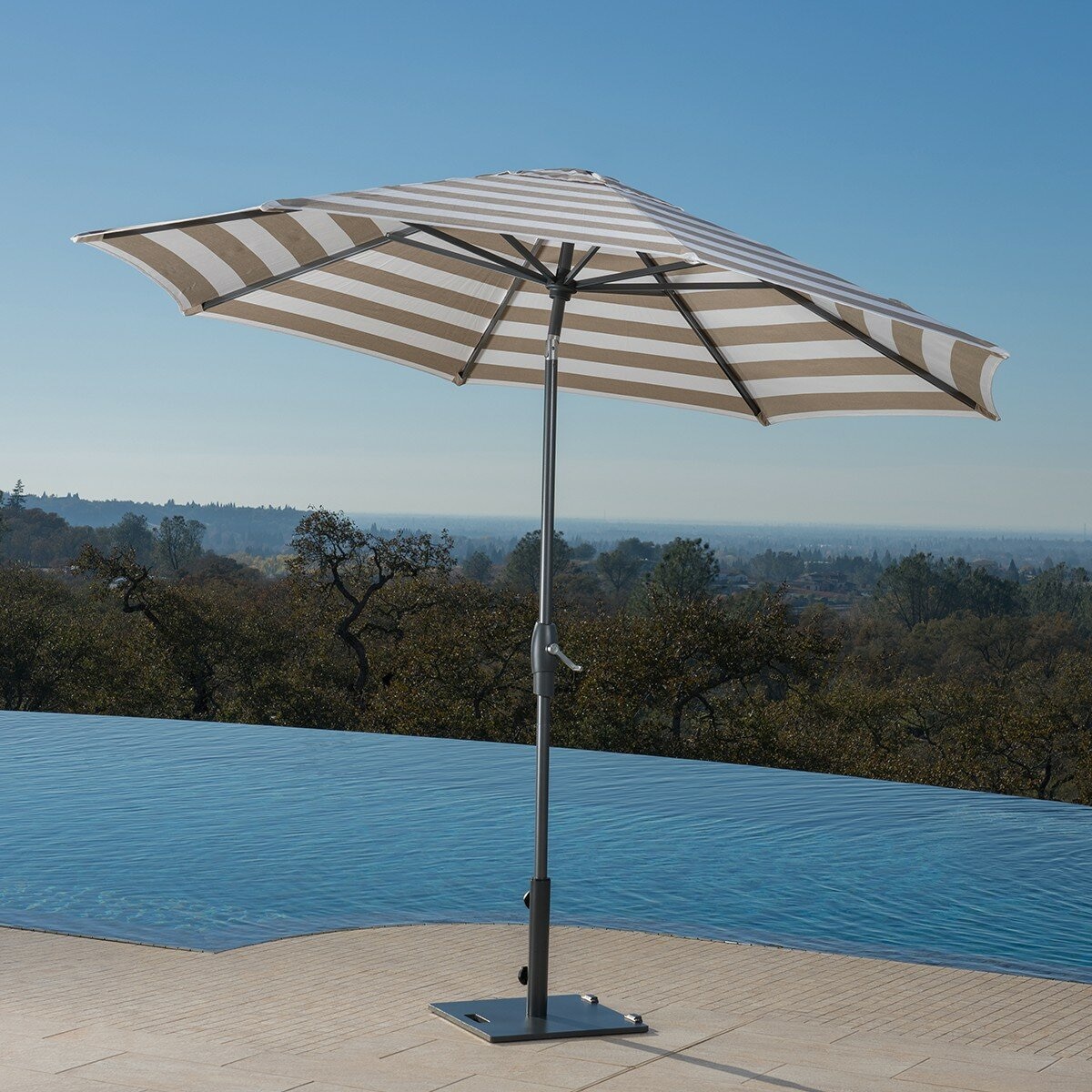 Sunvilla 10呎 戶外遮陽傘 米色條紋