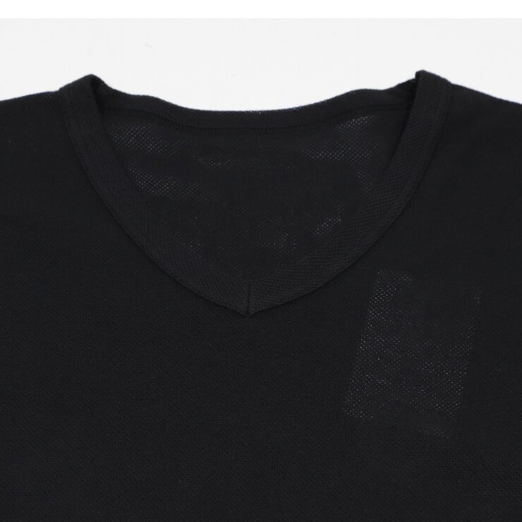 AS 男柔棉網眼背心 黑色