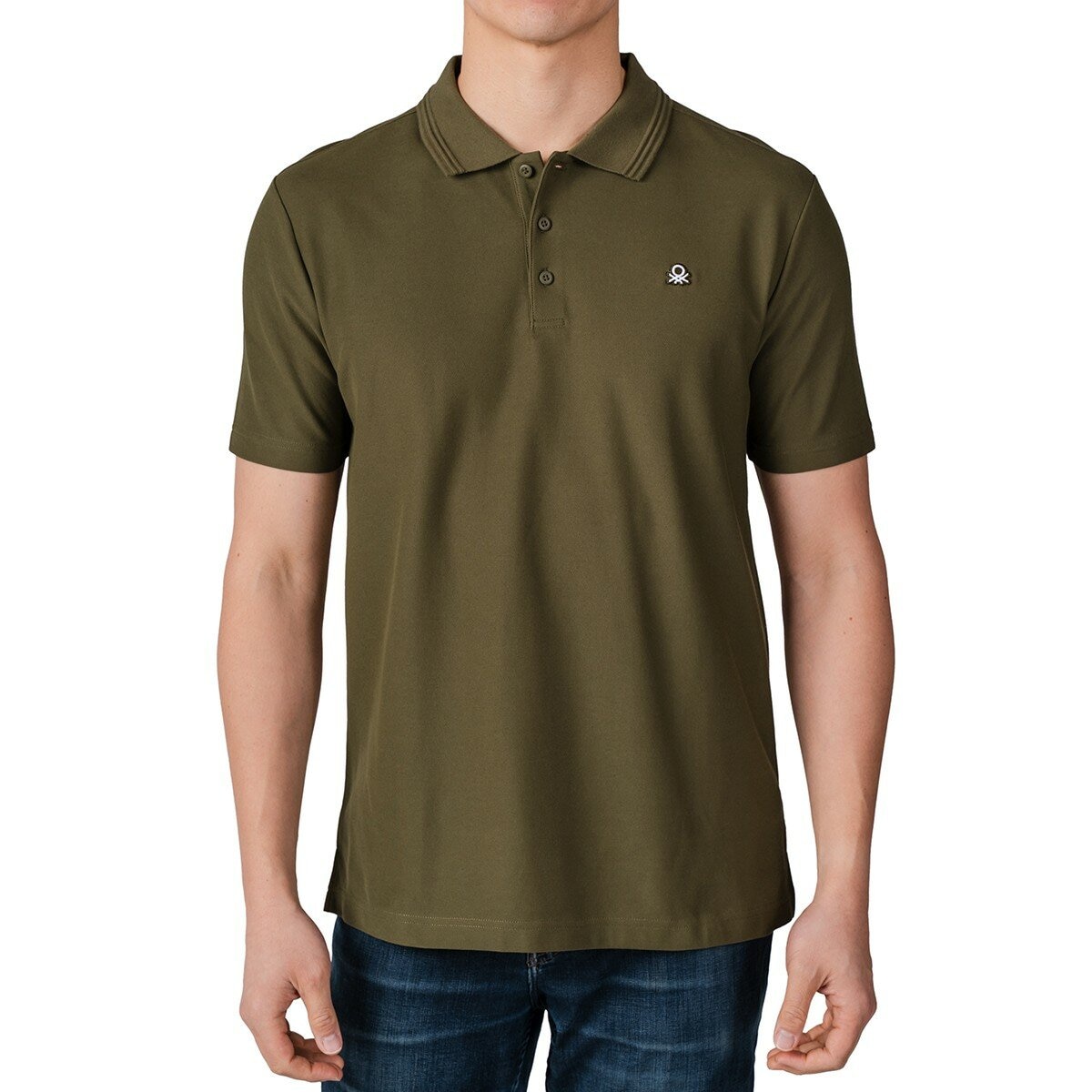 United Colors of Benetton 男短袖Polo衫 橄欖綠 United Colors of Benetton 男短袖Polo衫 橄欖綠