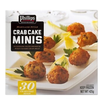 Phillips 冷凍迷你蟹肉餅 30入, 425公克