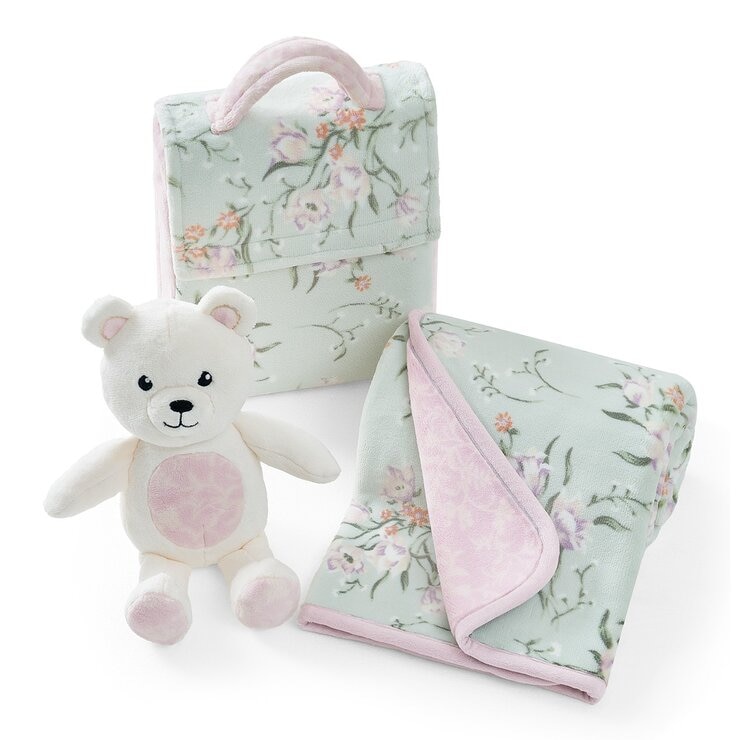 Casual Living 兒童玩偶蓋毯提袋禮品組 熊