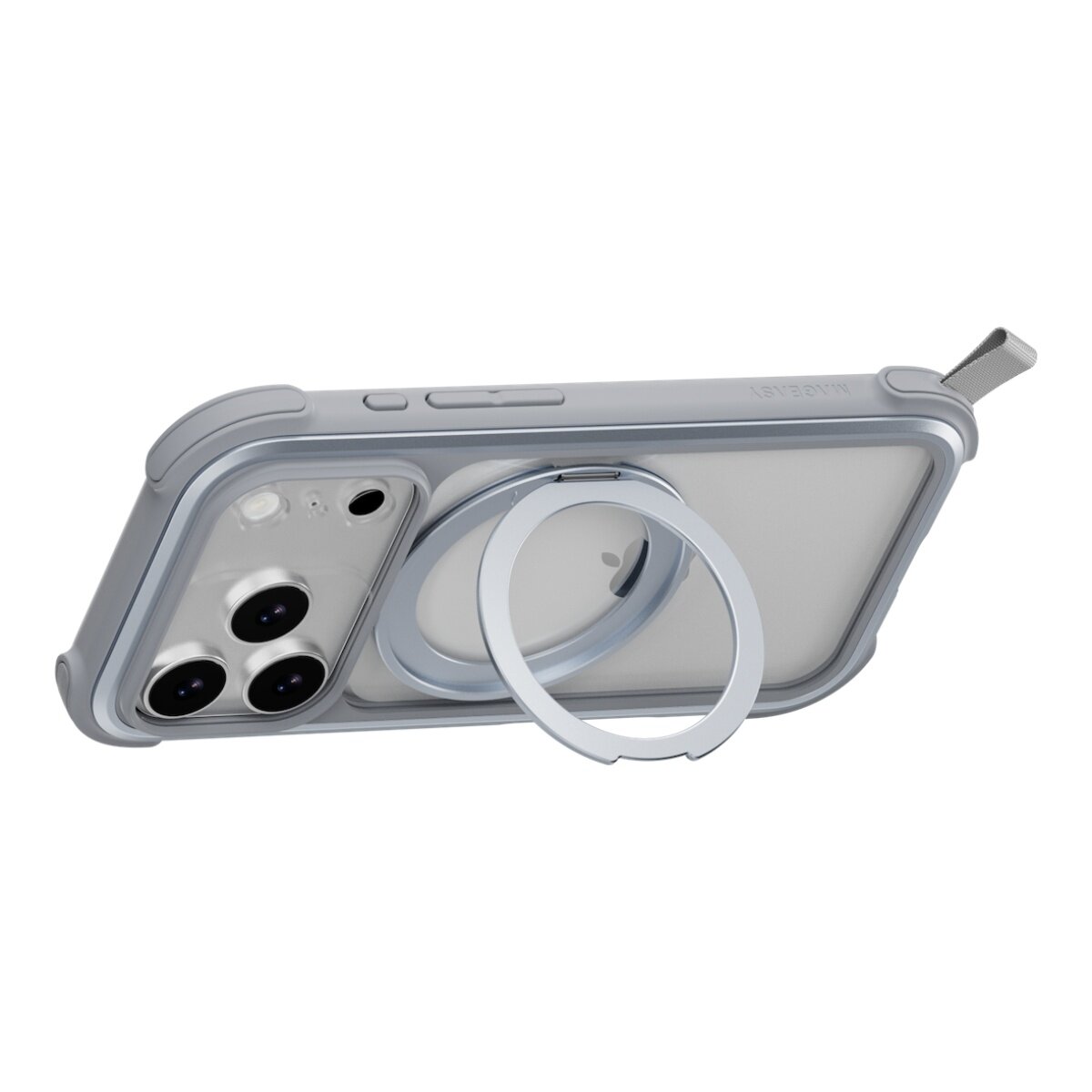 MAGEASY Odyssey Stand M 超軍規防摔磁吸支架手機殼 iPhone 17 Pro(迷霧) + 鏡頭保護貼Lenz 鈦合金(迷霧鈦) + Vetro 9H 鋼化玻璃保護膜