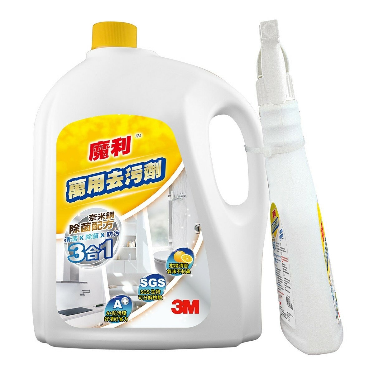 3M 魔利 奈米銅配方萬用去污劑 500毫升 + 補充瓶3785毫升 3M 魔利 奈米銅配方萬用去污劑 500毫升 + 補充瓶3785毫升