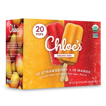 Chloe's 有機水果冰棒 芒果及草莓口味 76公克 X 20入