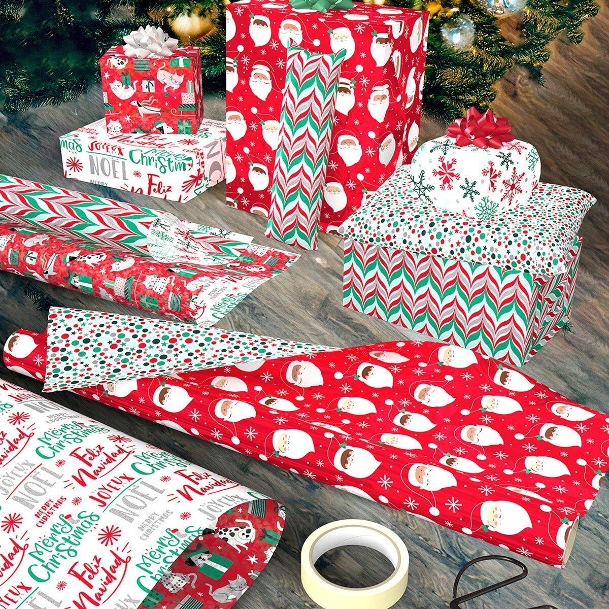 科克蘭 雙面包裝紙 紅色