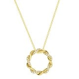 0.11克拉 14黃K金 圓形鑽石項鍊 VS2/I