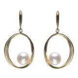 Tokyo Pearl 18K黃K金 6.0公釐 Akoya珍珠耳環