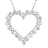 1.00克拉 圓形鑽石心型項鍊 VS2/I 1.00克拉 圓形鑽石心型項鍊 VS2/I