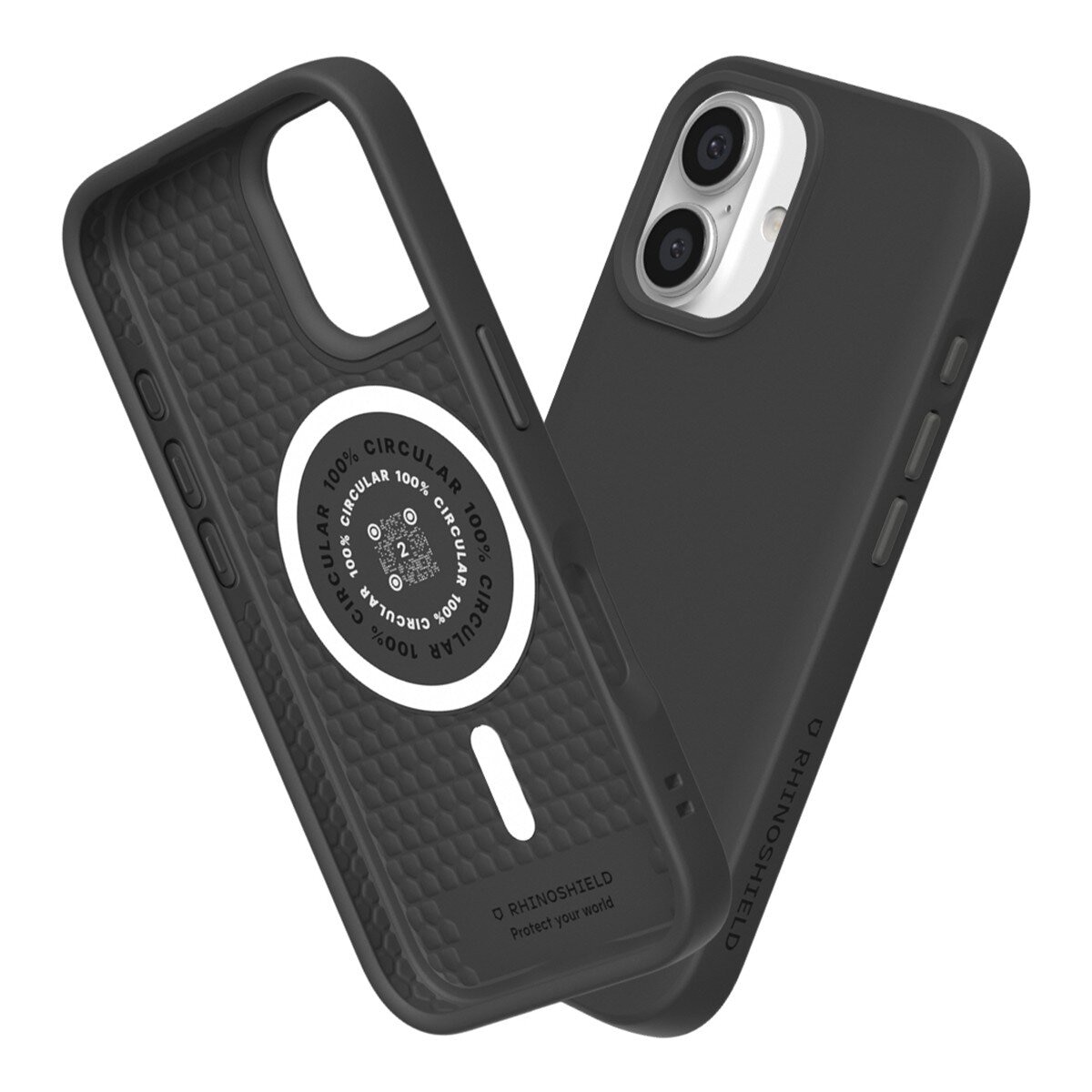 犀牛盾 iPhone 16 SolidSuit MagSafe 兼容 經典防摔手機殼 + 9H 抗藍光鋼化玻璃保護貼 經典黑