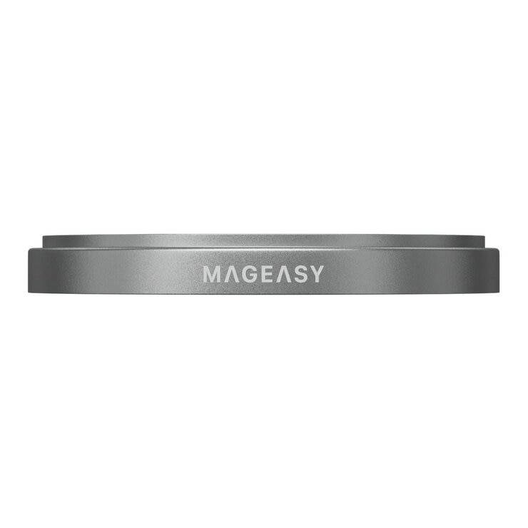 MAGEASY Bright M 不發黃軍規磁吸透明殼 iPhone 17 Pro(珊瑚磁圈) + 鏡頭保護貼Lenz(迷霧) + Vetro 9H 鋼化玻璃保護膜