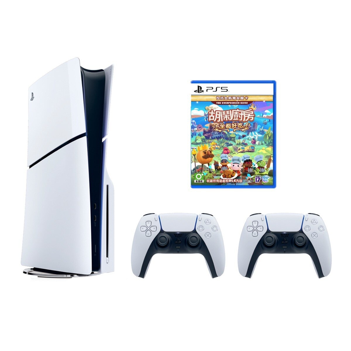 Sony PlayStation 5 Slim 光碟版 + 胡鬧廚房 + 雙手把同捆組